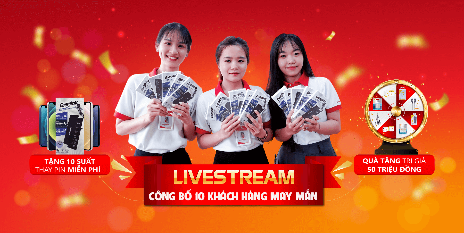 livestream công bố danh sách khách hàng trúng thưởng