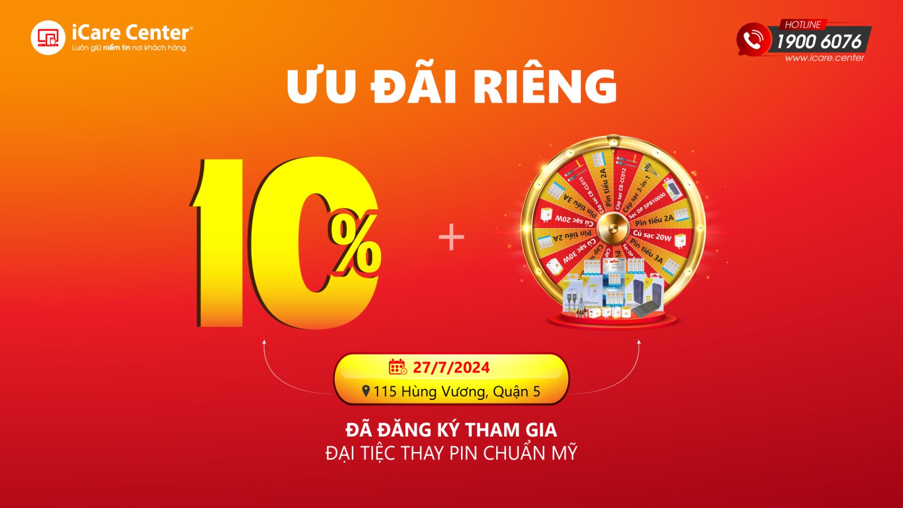 ưu đãi dành riêng cho khách hàng thay pin